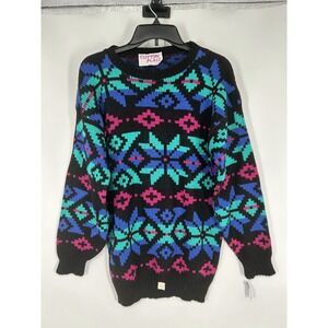 Vintage Clifton Place Sweater Mens Large Aztec 90s Nordic Pattern 100% Acrylic‎